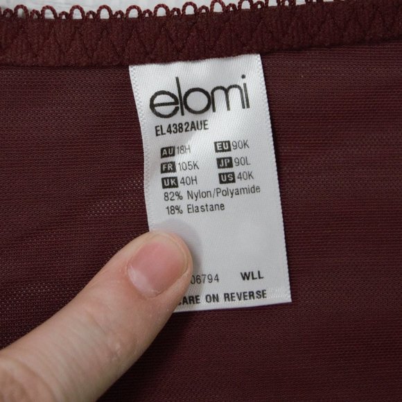 Elomi Charley Side Support Plunge Bra - Aubergine - Picture 4 of 5